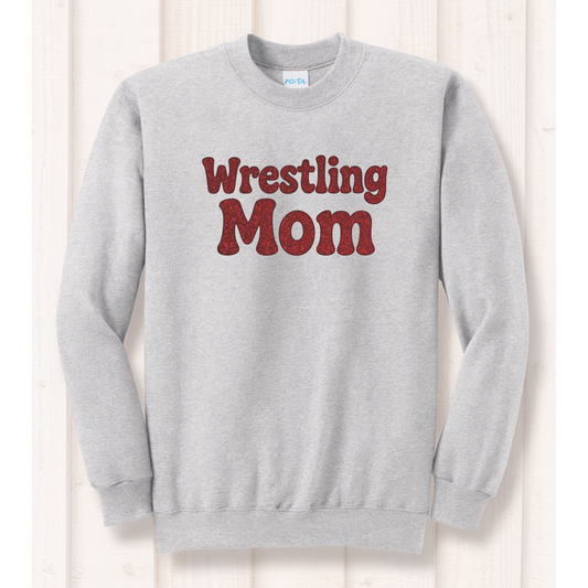 WRESTLING MOM (FAUX GLITTER) DTF