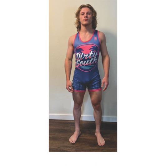 Dirty South Blue Singlet - ADULT