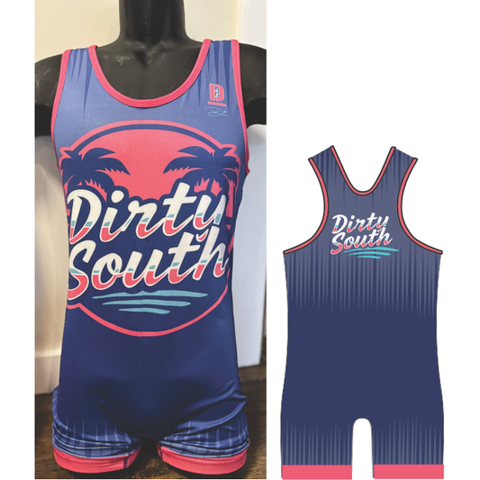Dirty South Blue Singlet - YOUTH