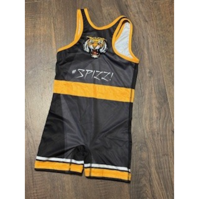 Tiger Black Singlet with Back Print