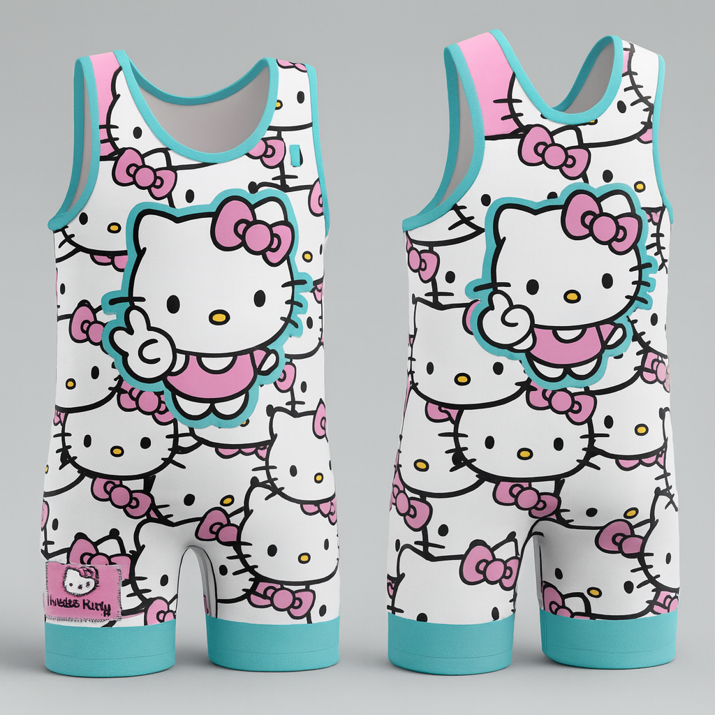 Pink Kitty Singlet