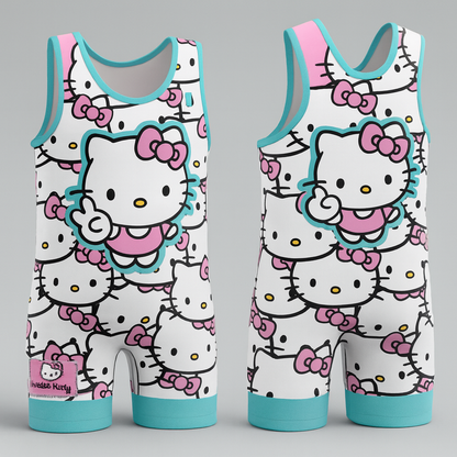 Pink Kitty Singlet