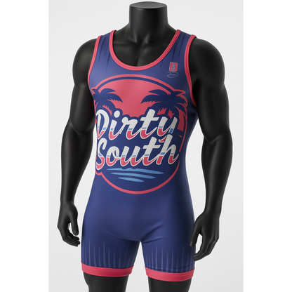 Dirty South Blue Singlet - YOUTH