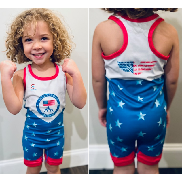 Pink USA Wrestling Singlet