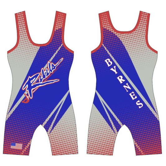 Byrnes Wrestling Grey Singlet