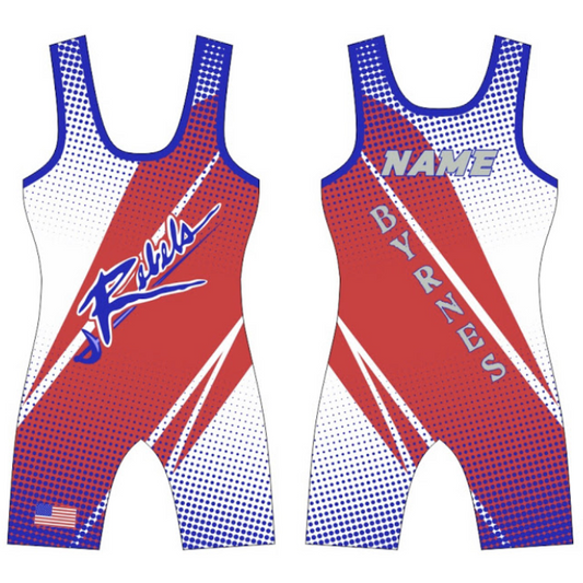 Byrnes Wrestling White Singlet